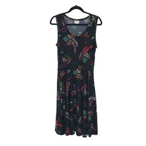 LuLaRoe Nicki M Floral Midi Dress Pockets Comfortable Stretch New Collection